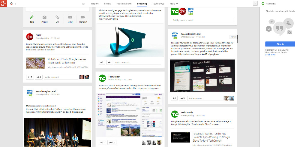 <p>Wow. Google+ has progressed profoundly since it's beginning. I love the new look, and the introduction to hashtags and photo management features make it a powerful competitor not only to Facebook, but also to Twitter and Instagram.</p> <p>I don't use social media sites very often, but with all the features of G+ it is a wonder that so few use it.</p>